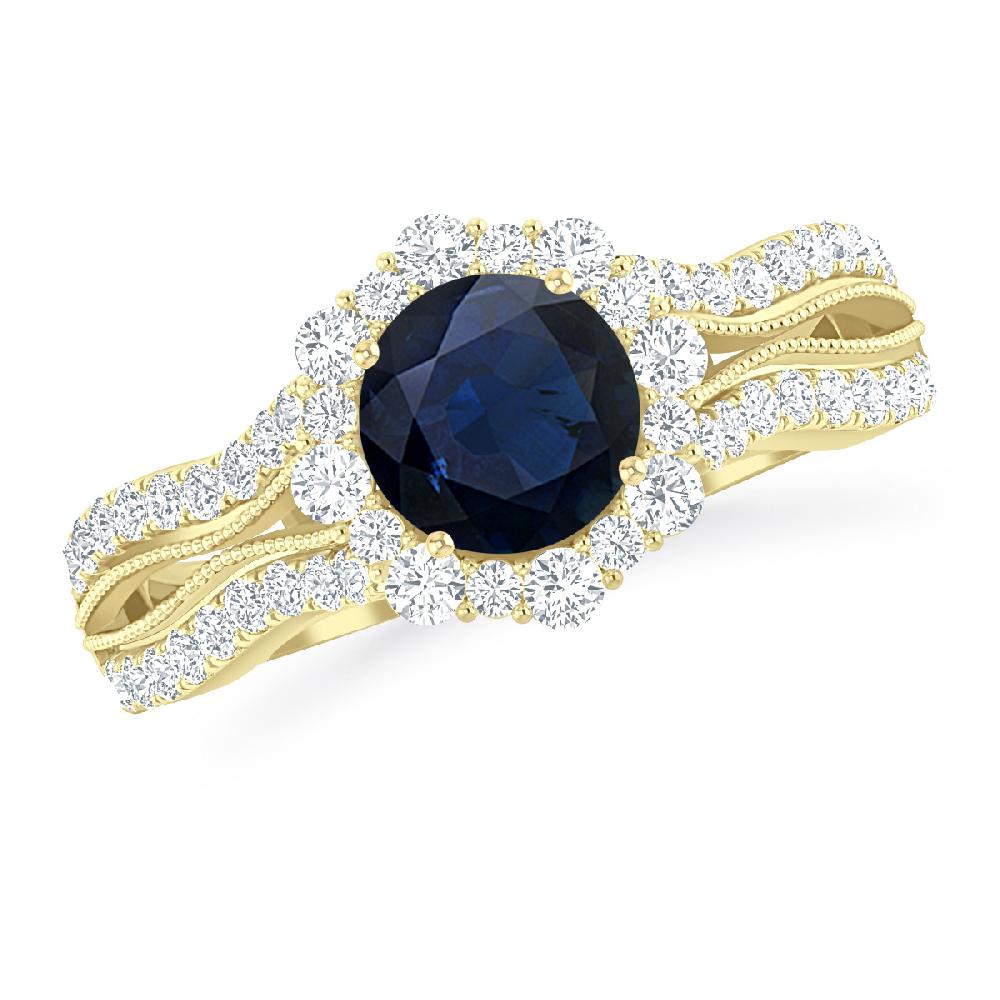 Yellow Gold - Sapphire