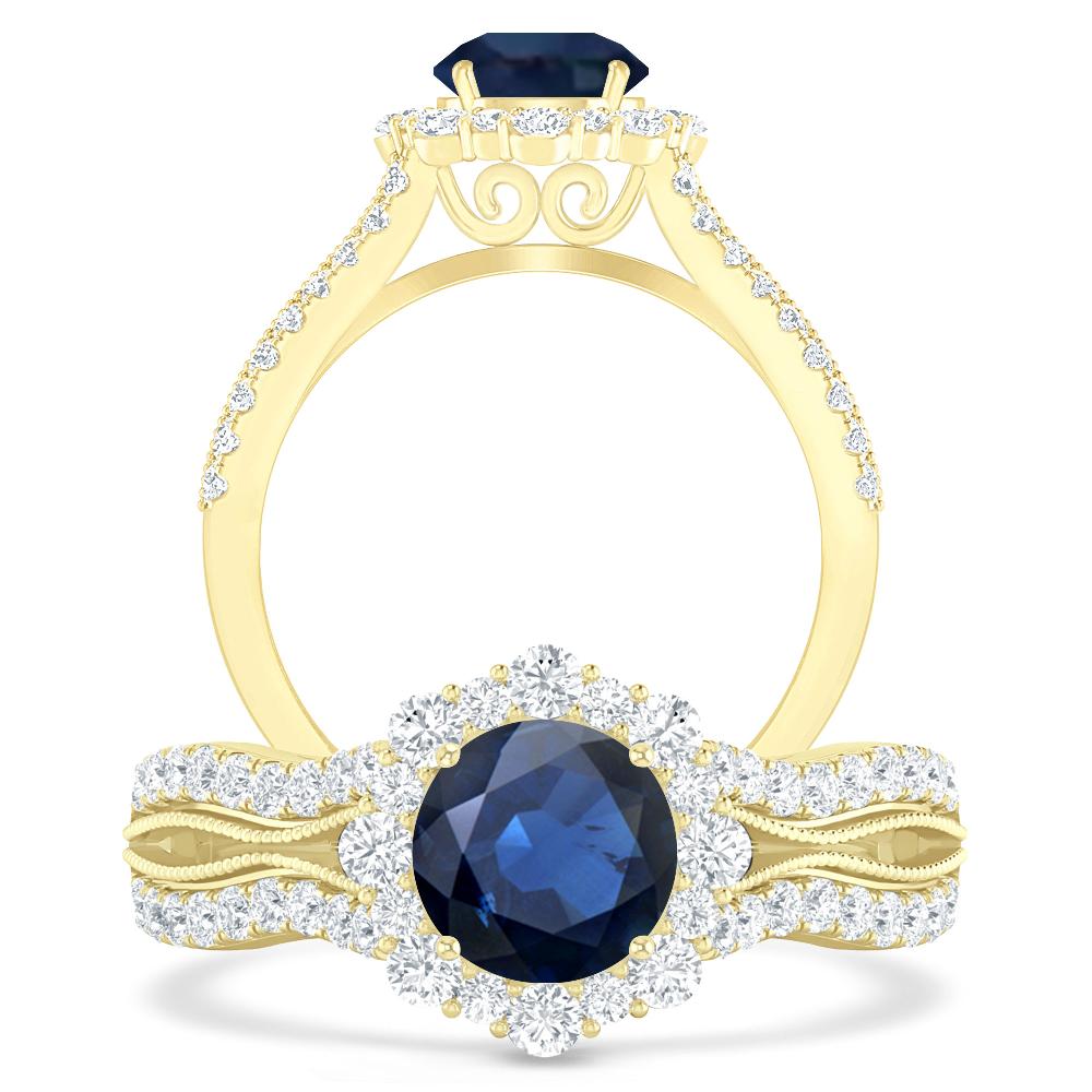 Yellow Gold - Sapphire