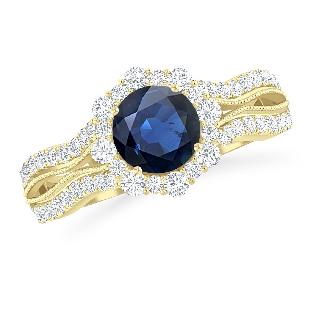 Yellow Gold - Sapphire