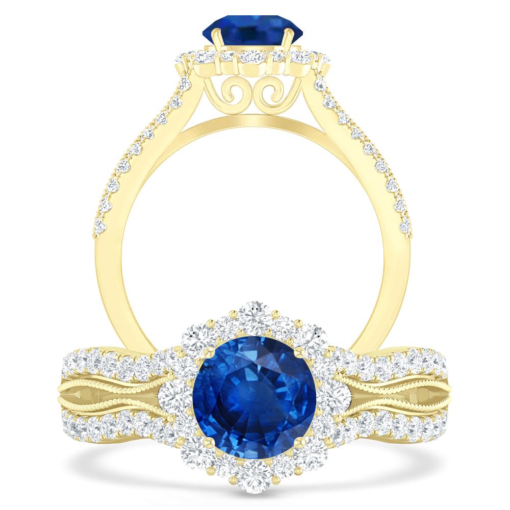 Yellow Gold - Sapphire