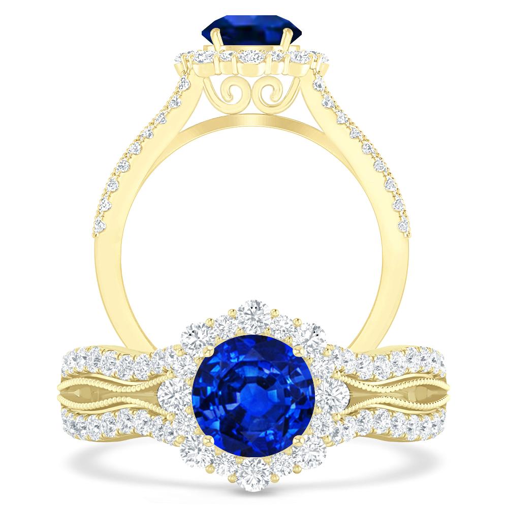 Yellow Gold - Sapphire