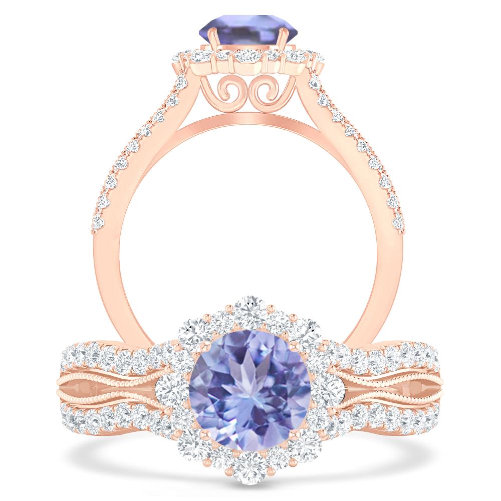 Rose Gold - Tanzanite