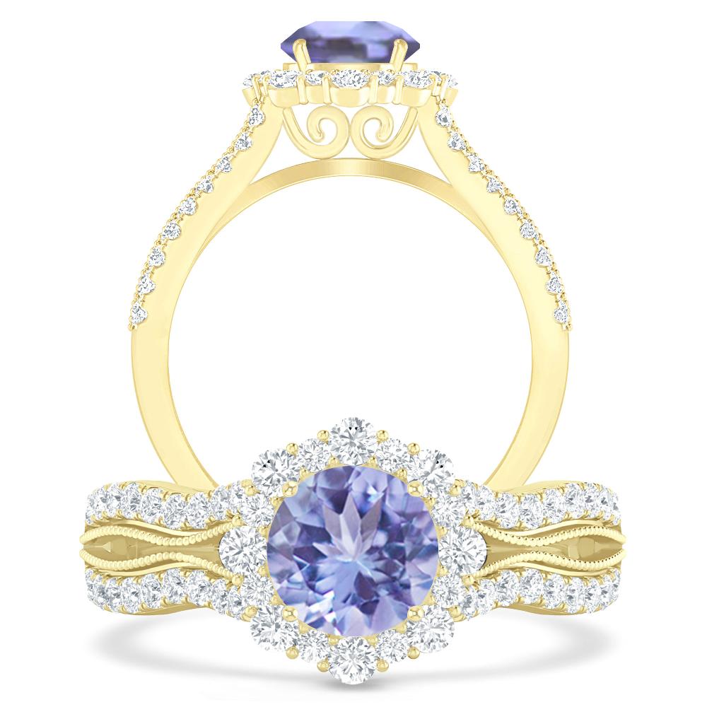 Yellow Gold - Tanzanite