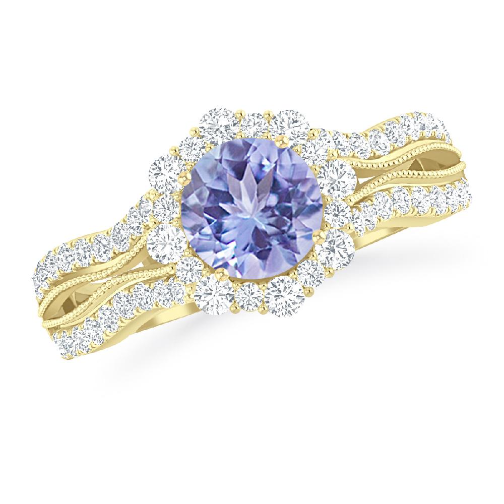 Yellow Gold - Tanzanite