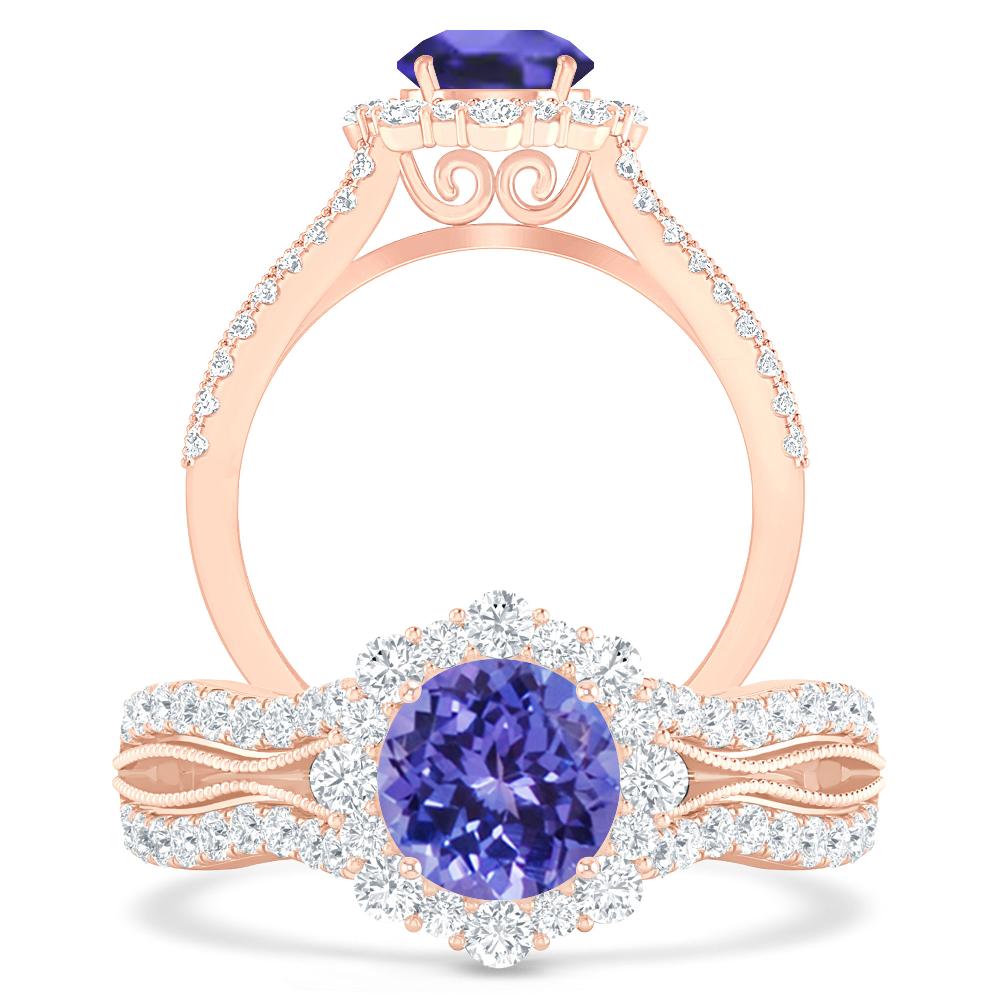 Rose Gold - Tanzanite