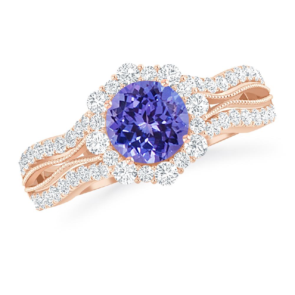 Rose Gold - Tanzanite