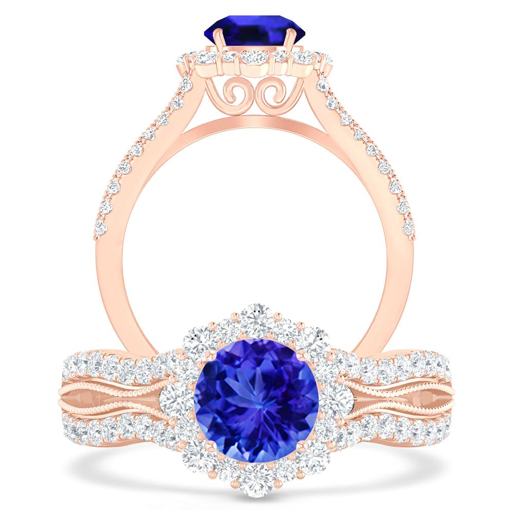 Rose Gold - Tanzanite