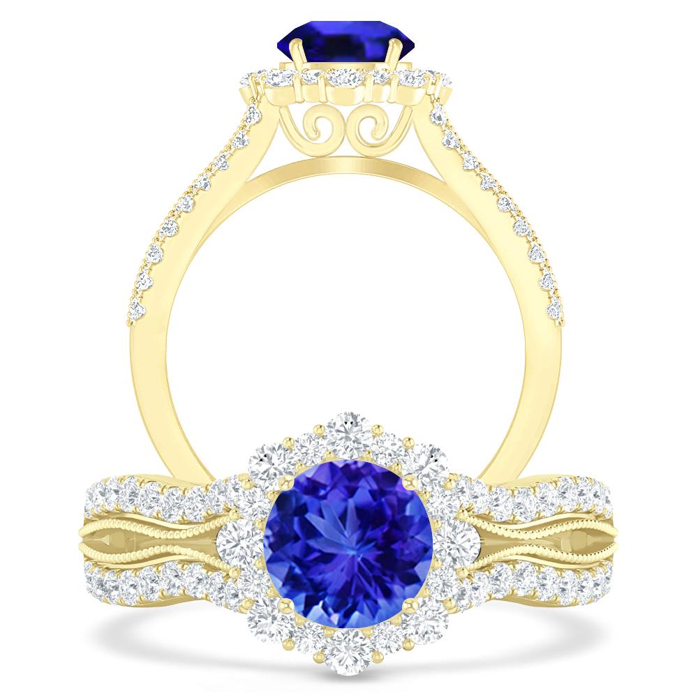 Yellow Gold - Tanzanite