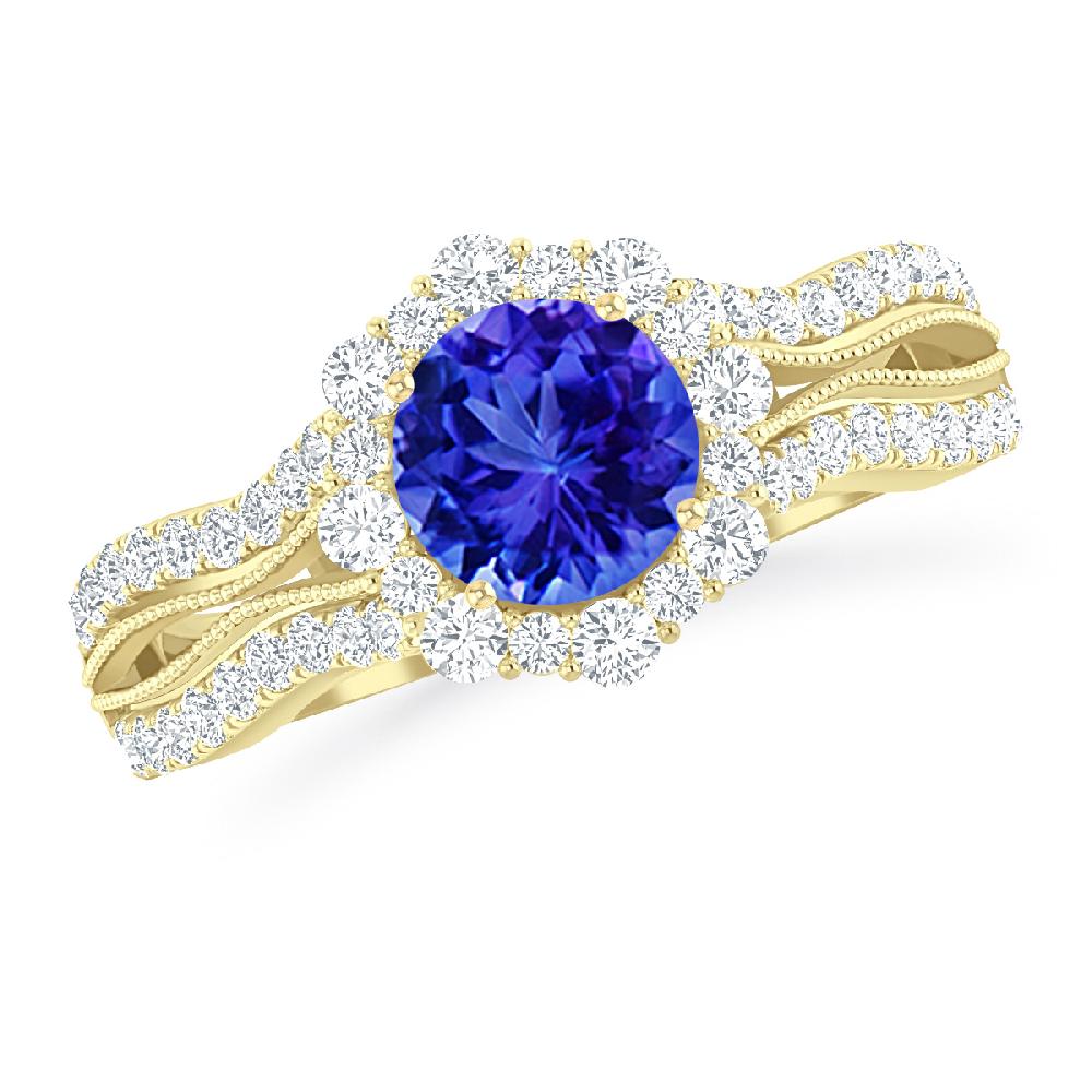 Yellow Gold - Tanzanite