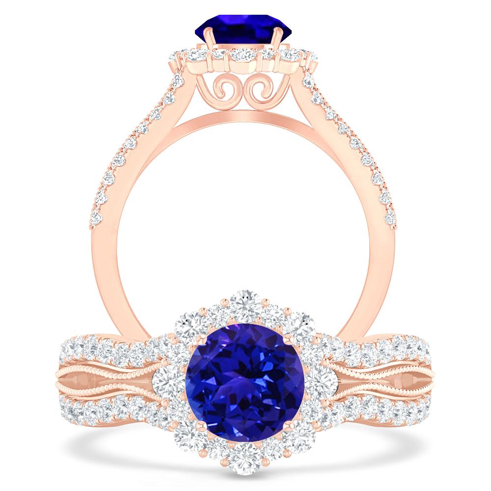 Rose Gold - Tanzanite