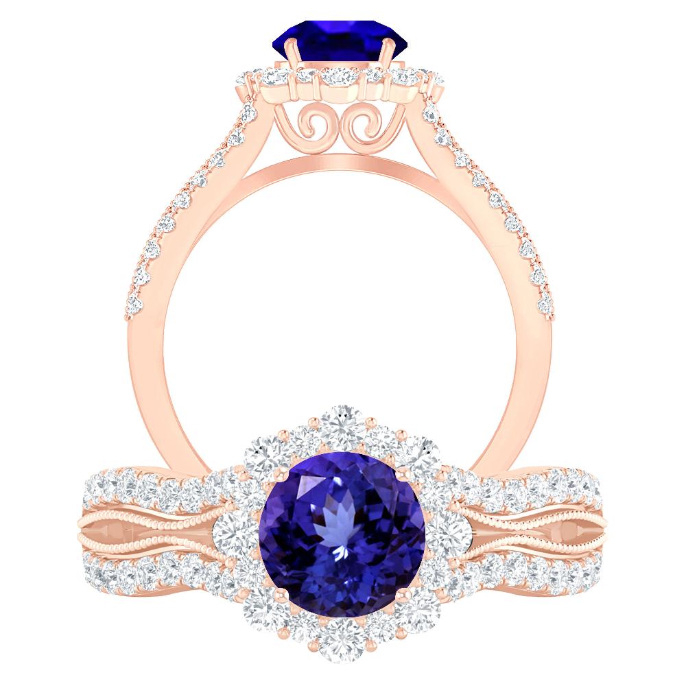 Rose Gold - Tanzanite