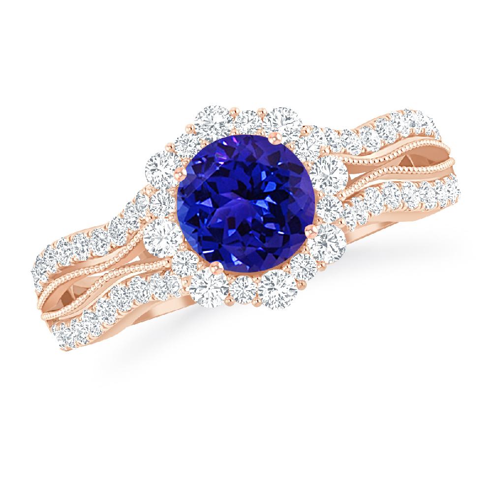 Rose Gold - Tanzanite