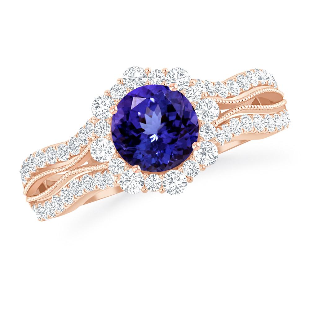 Rose Gold - Tanzanite