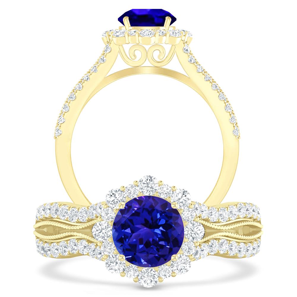 Yellow Gold - Tanzanite