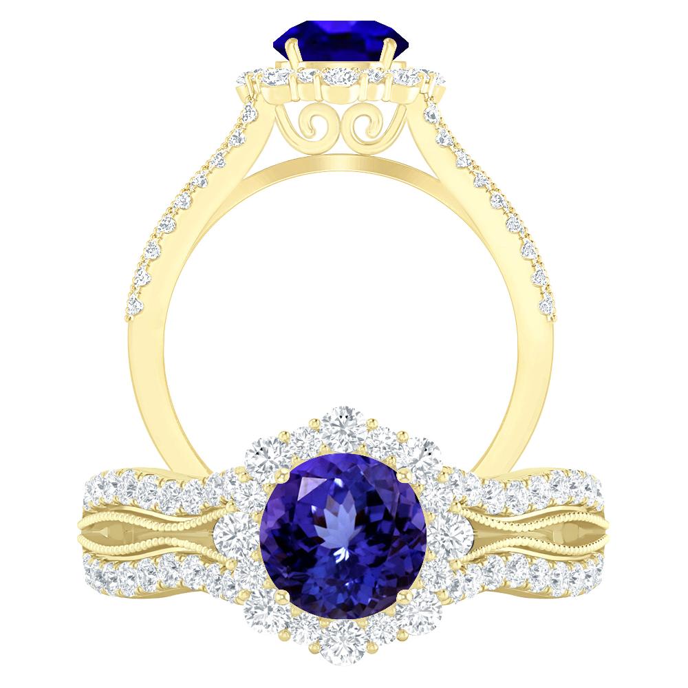 Yellow Gold - Tanzanite