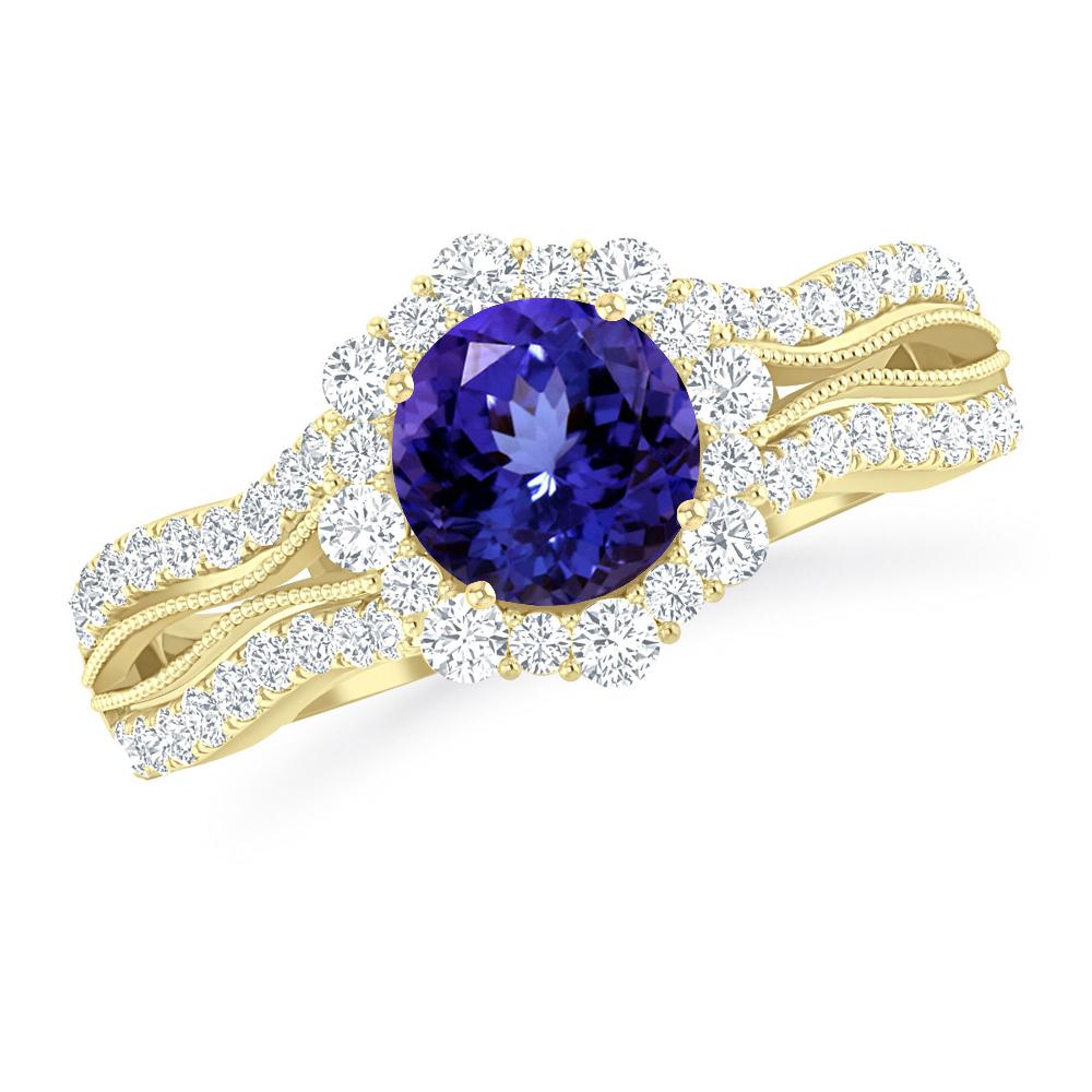 Yellow Gold - Tanzanite