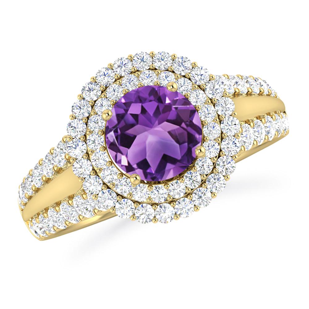 Yellow Gold - Amethyst