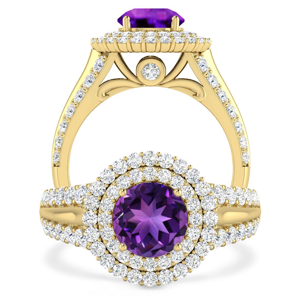 Yellow Gold - Amethyst