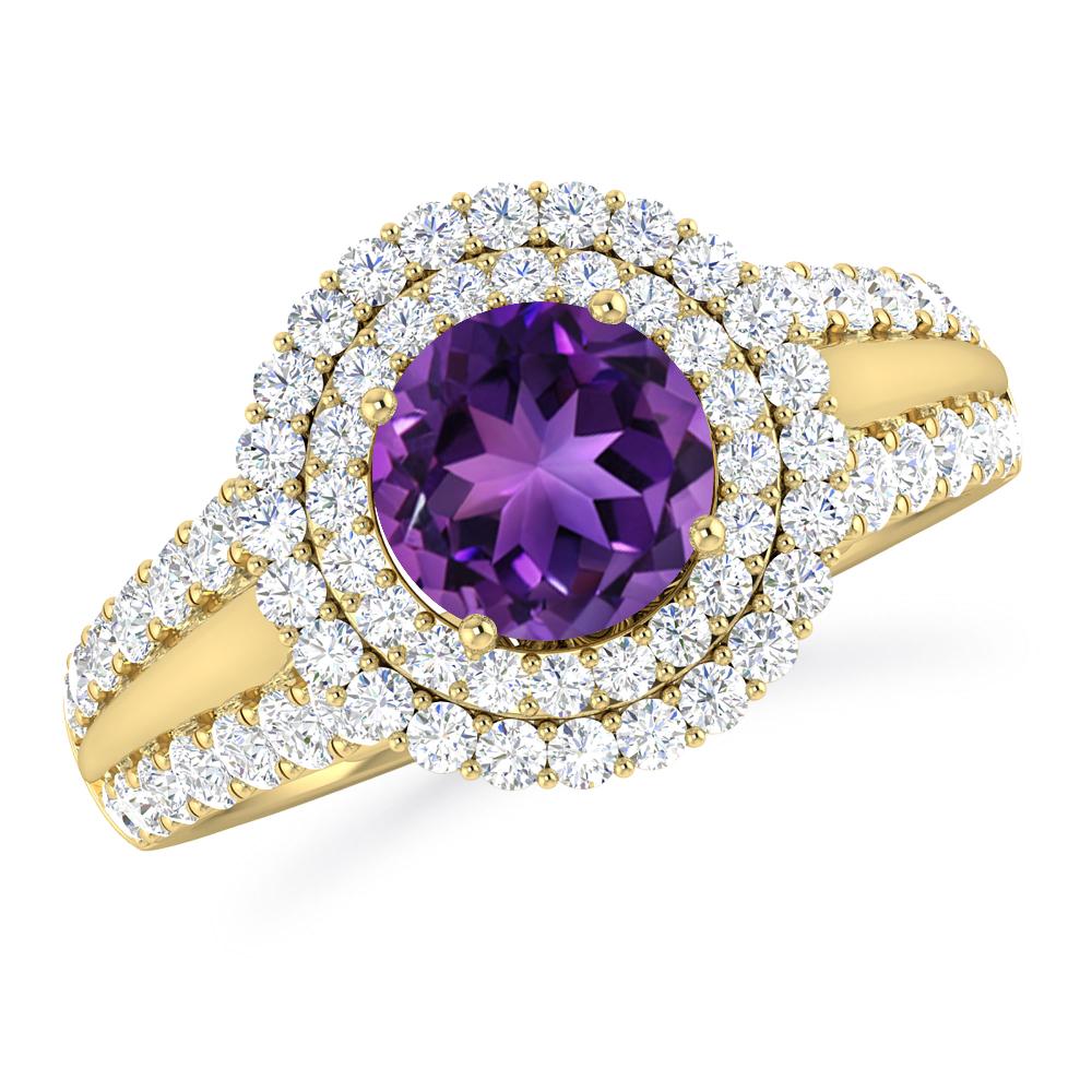 Yellow Gold - Amethyst