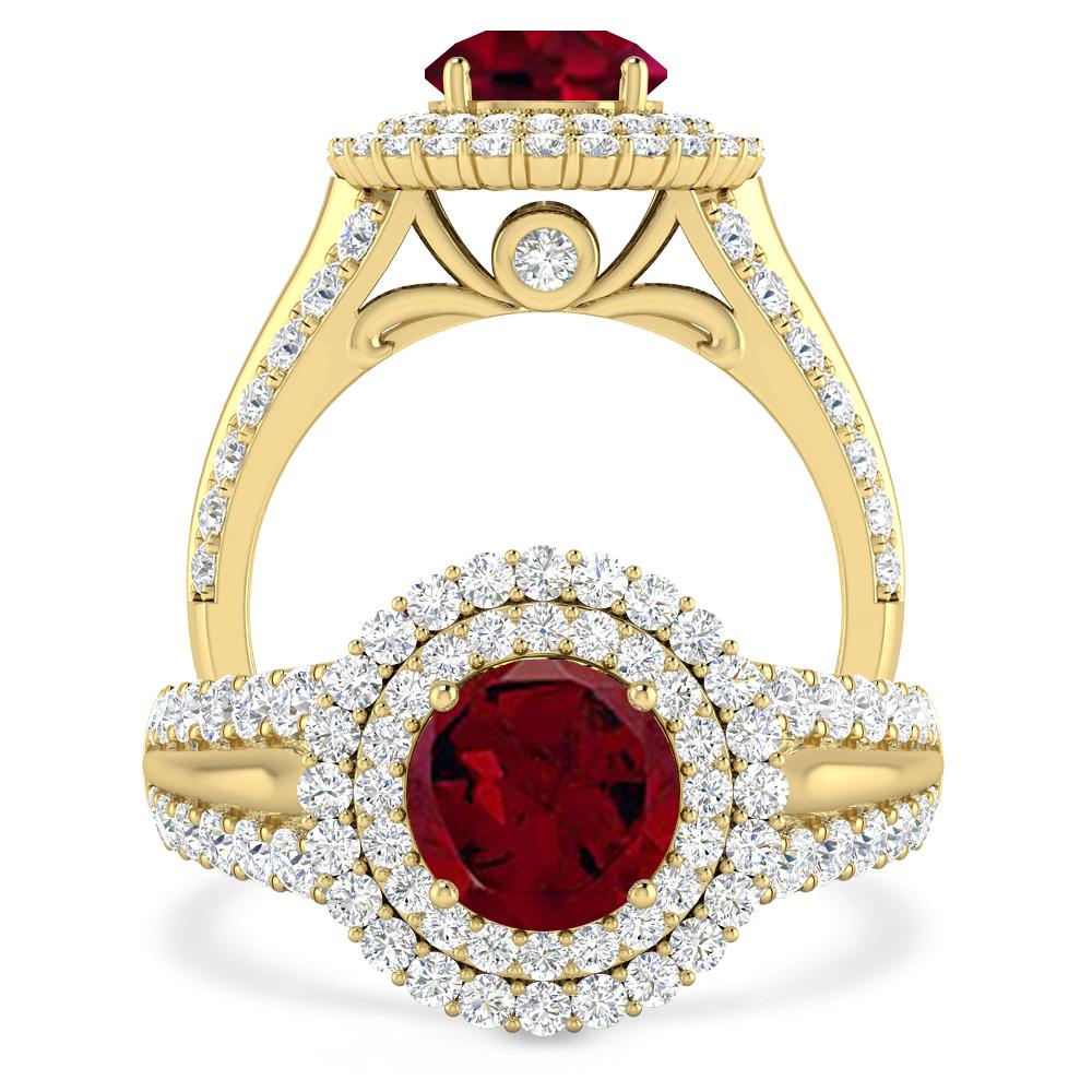 Yellow Gold - Garnet