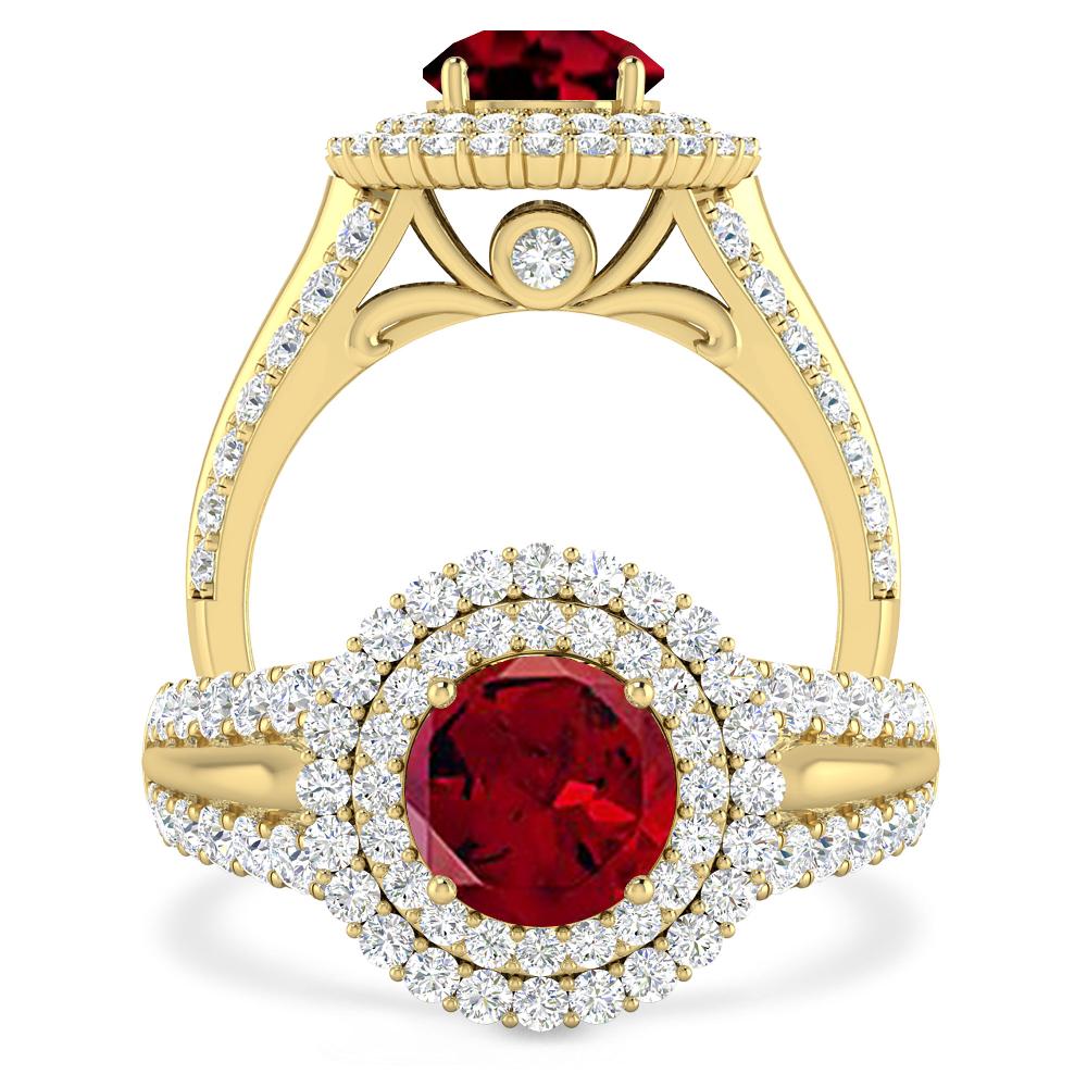 Yellow Gold - Garnet