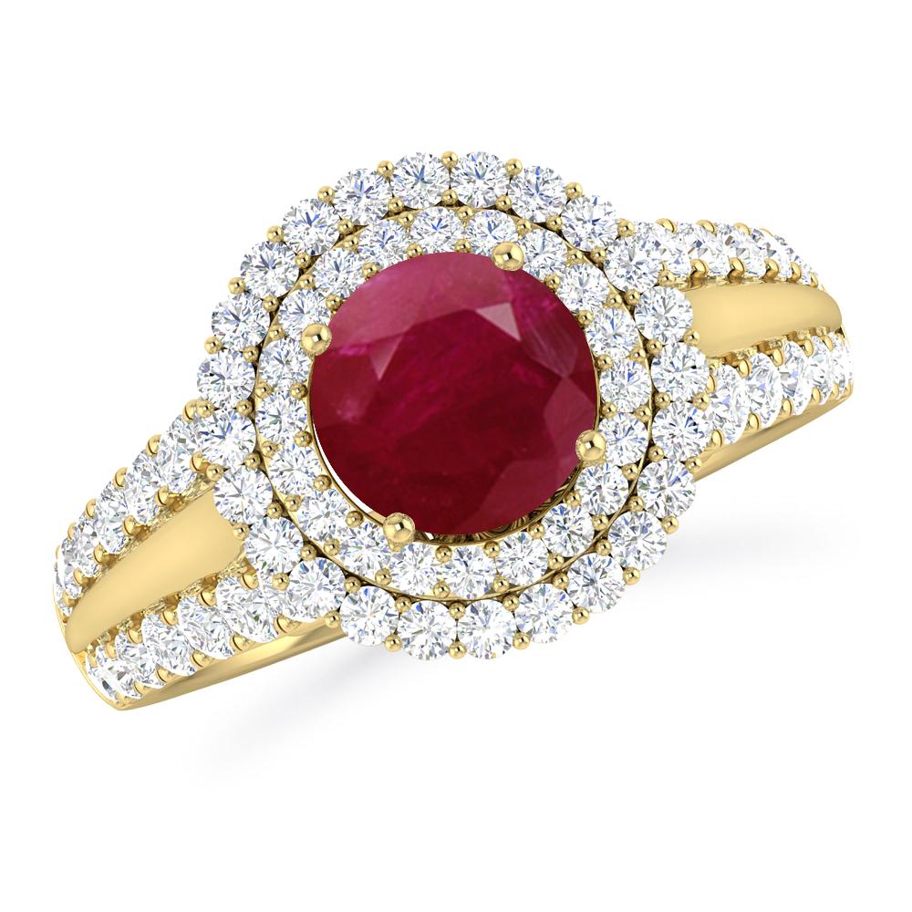 Yellow Gold - Ruby