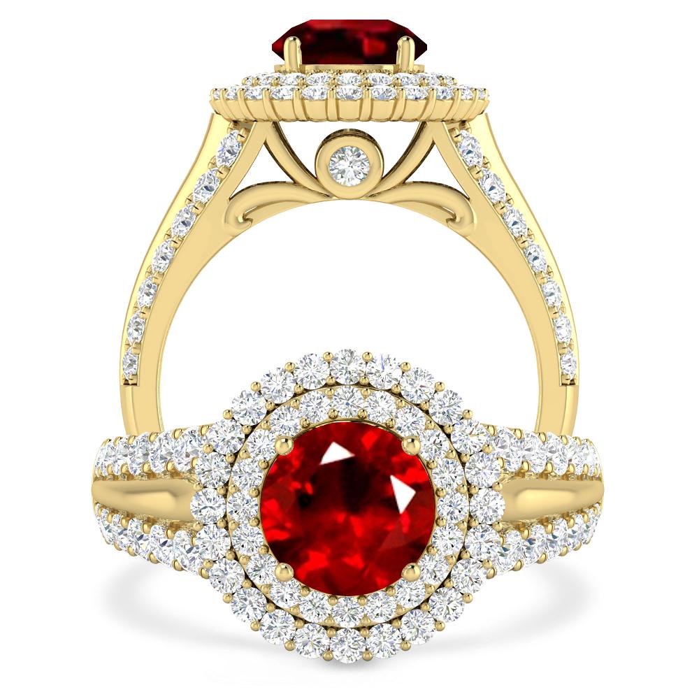 Yellow Gold - Ruby