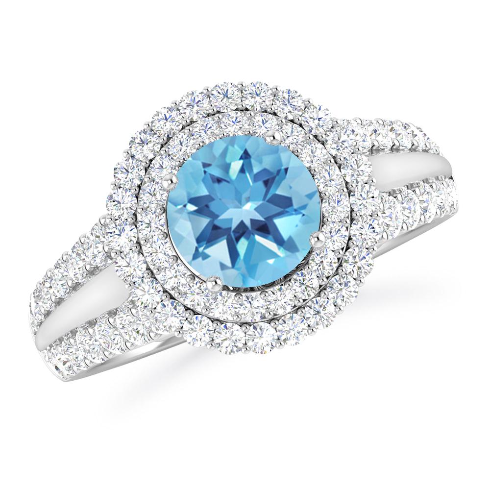 White Gold - Blue Topaz