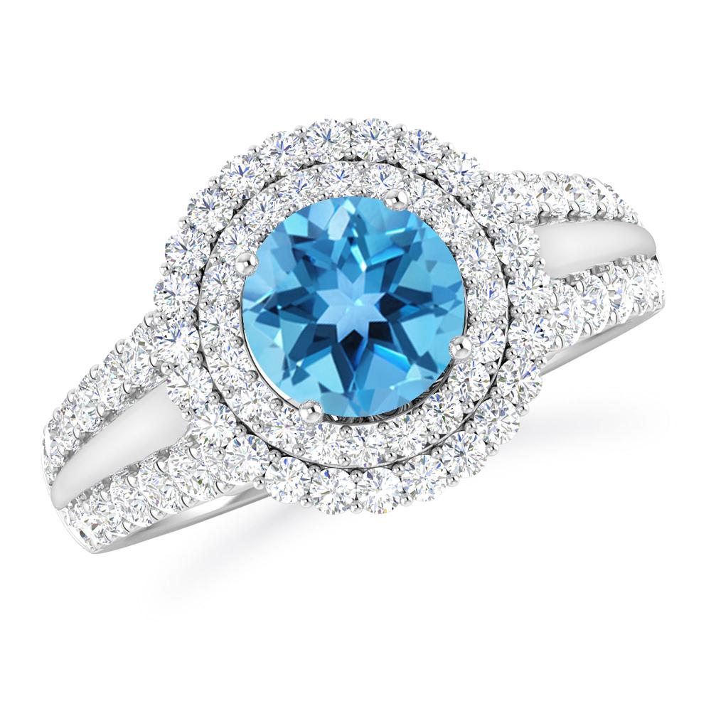 White Gold - Blue Topaz