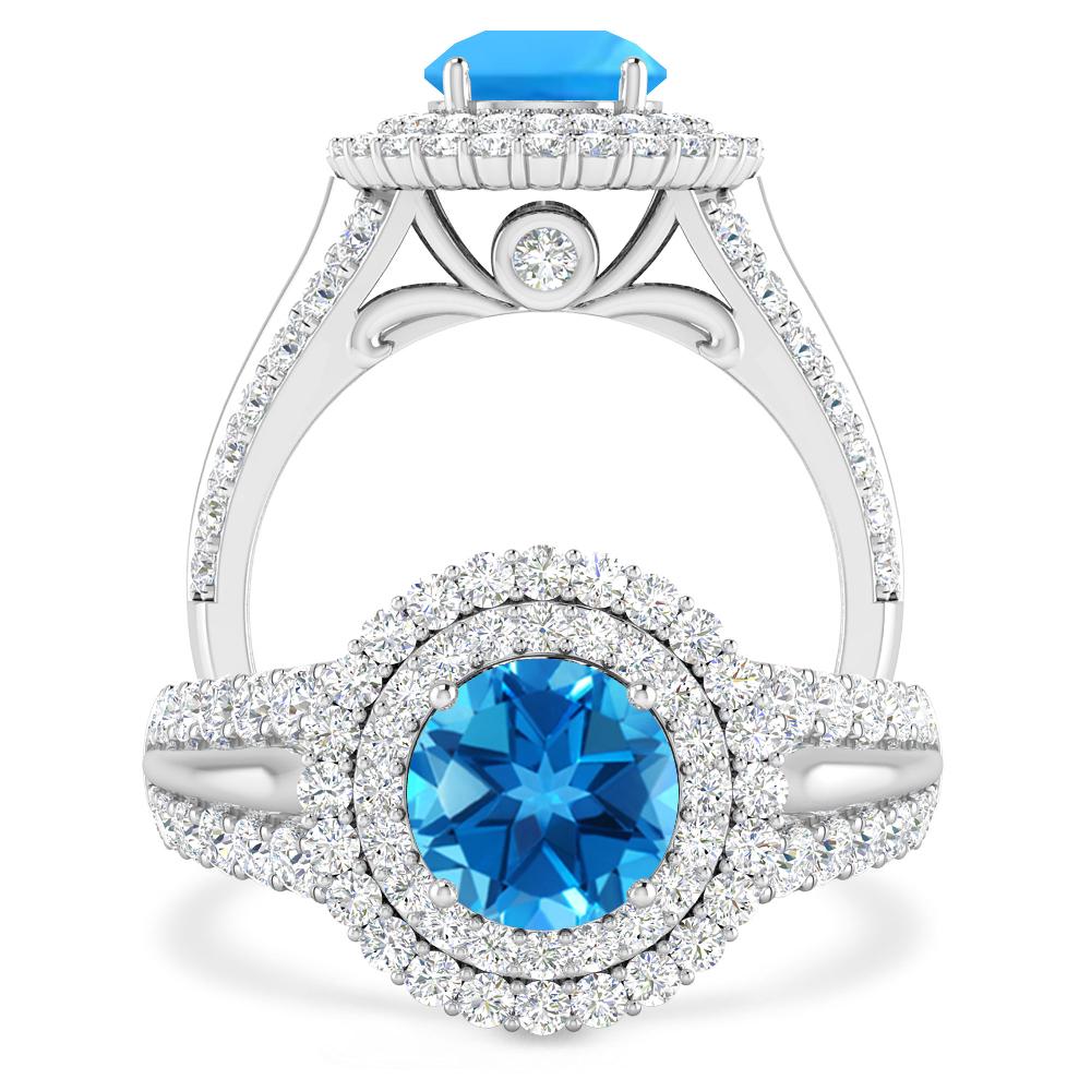 White Gold - Blue Topaz