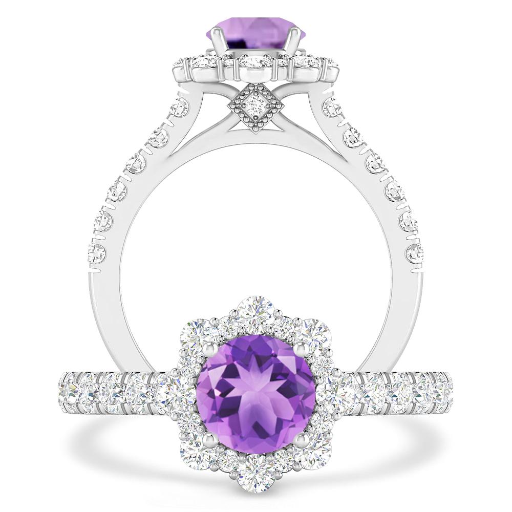 White Gold - Amethyst