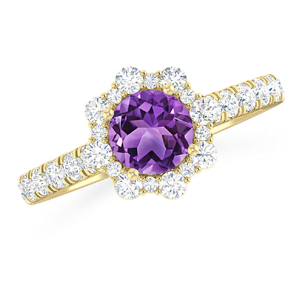 Yellow Gold - Amethyst