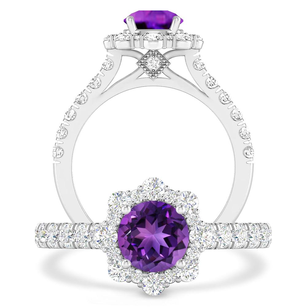 White Gold - Amethyst