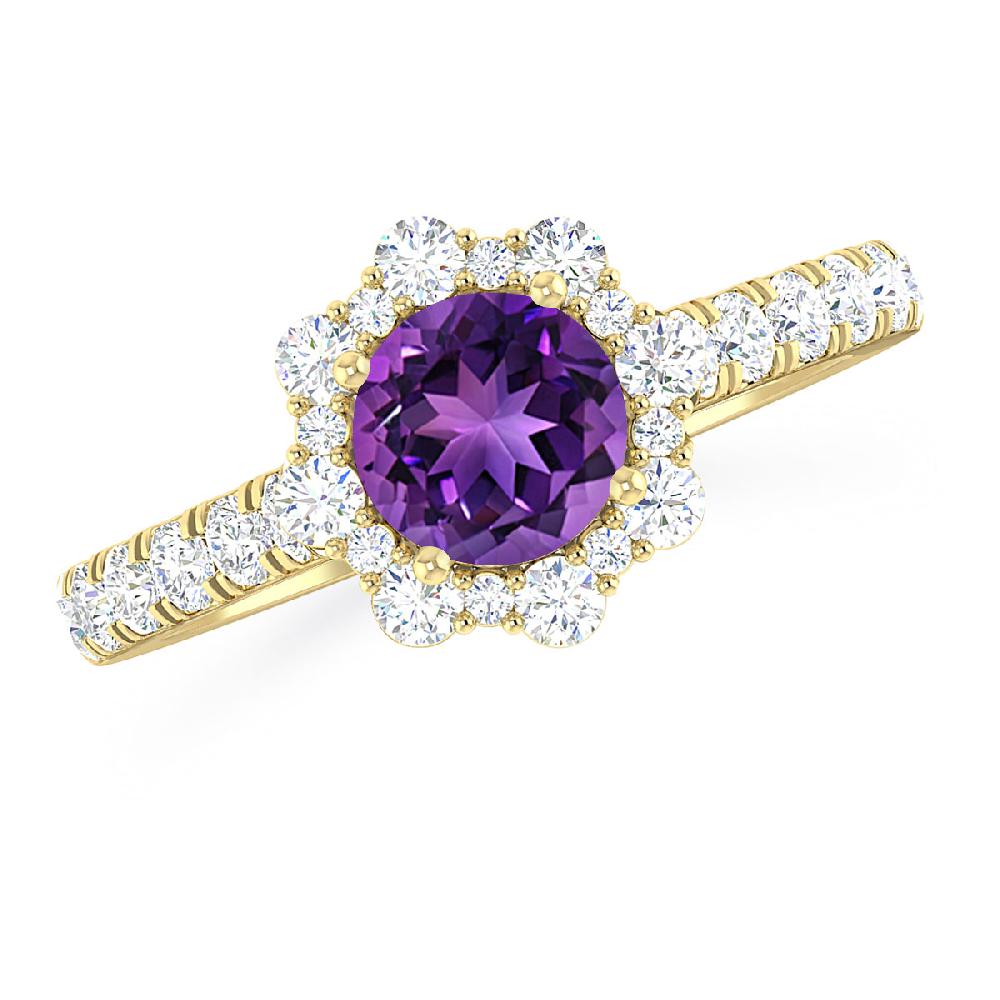 Yellow Gold - Amethyst