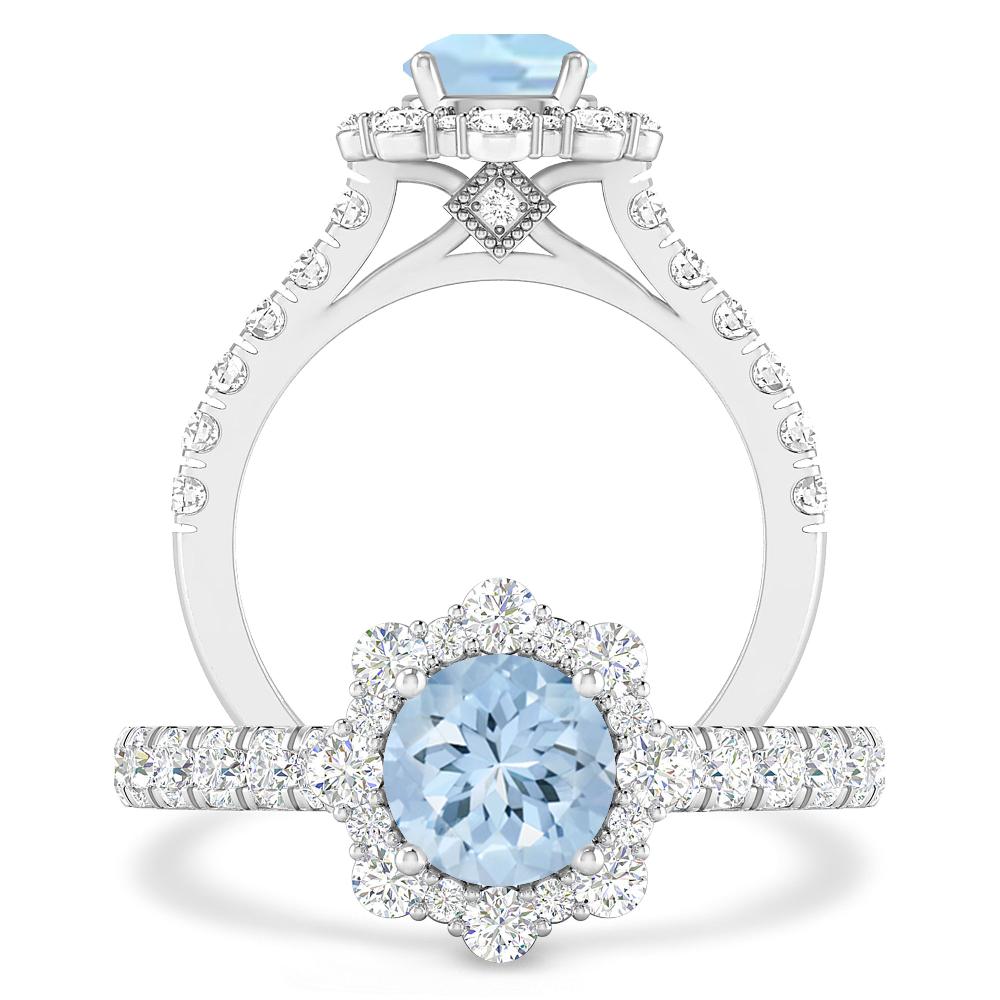 White Gold - Aquamarine