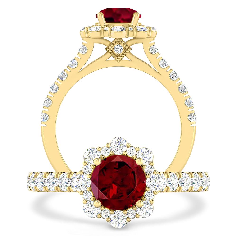 Yellow Gold - Garnet