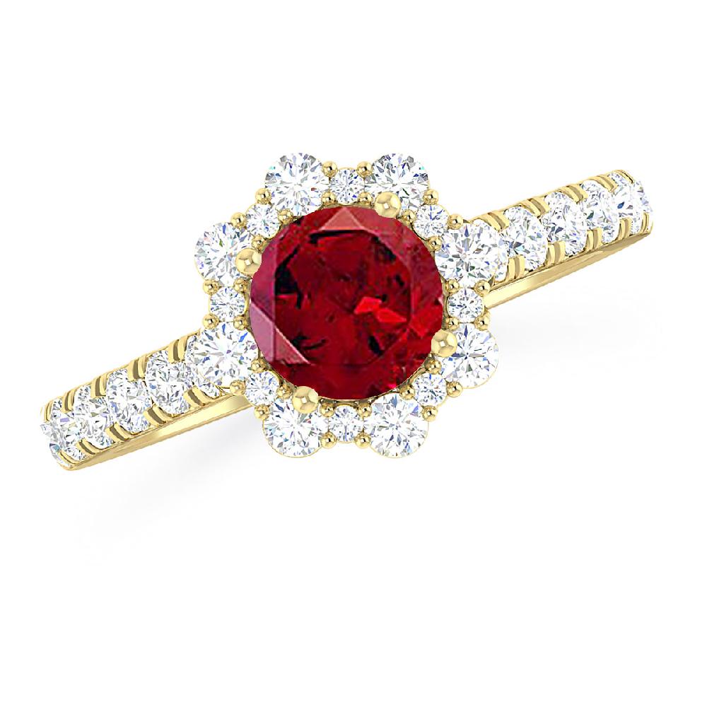 Yellow Gold - Garnet