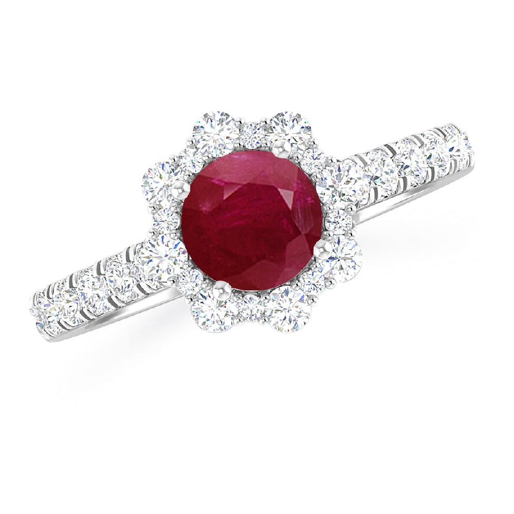 White Gold - Ruby