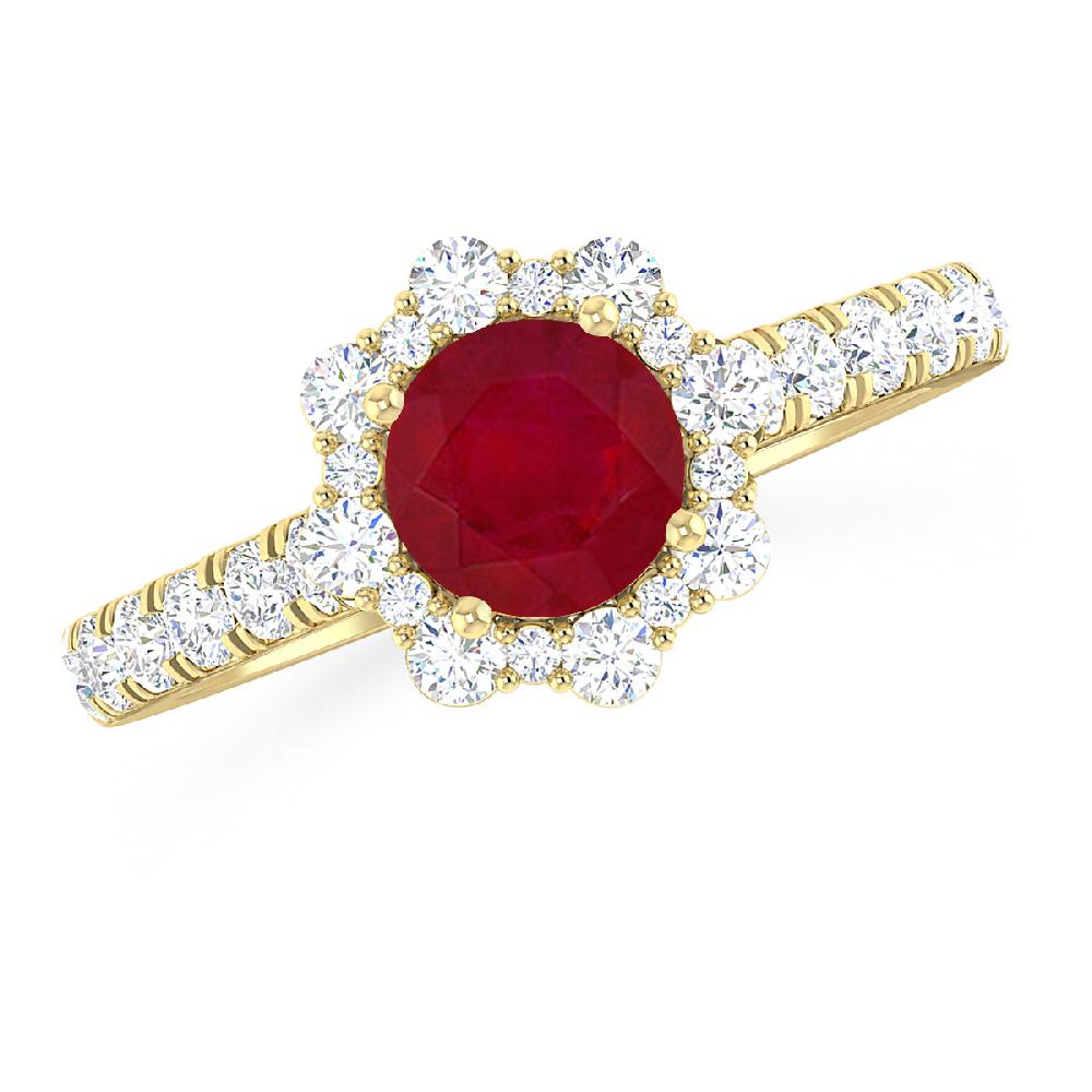 Yellow Gold - Ruby