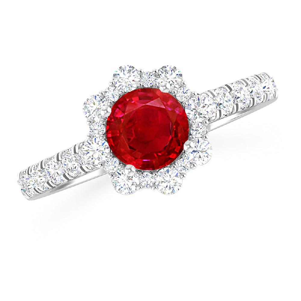 White Gold - Ruby