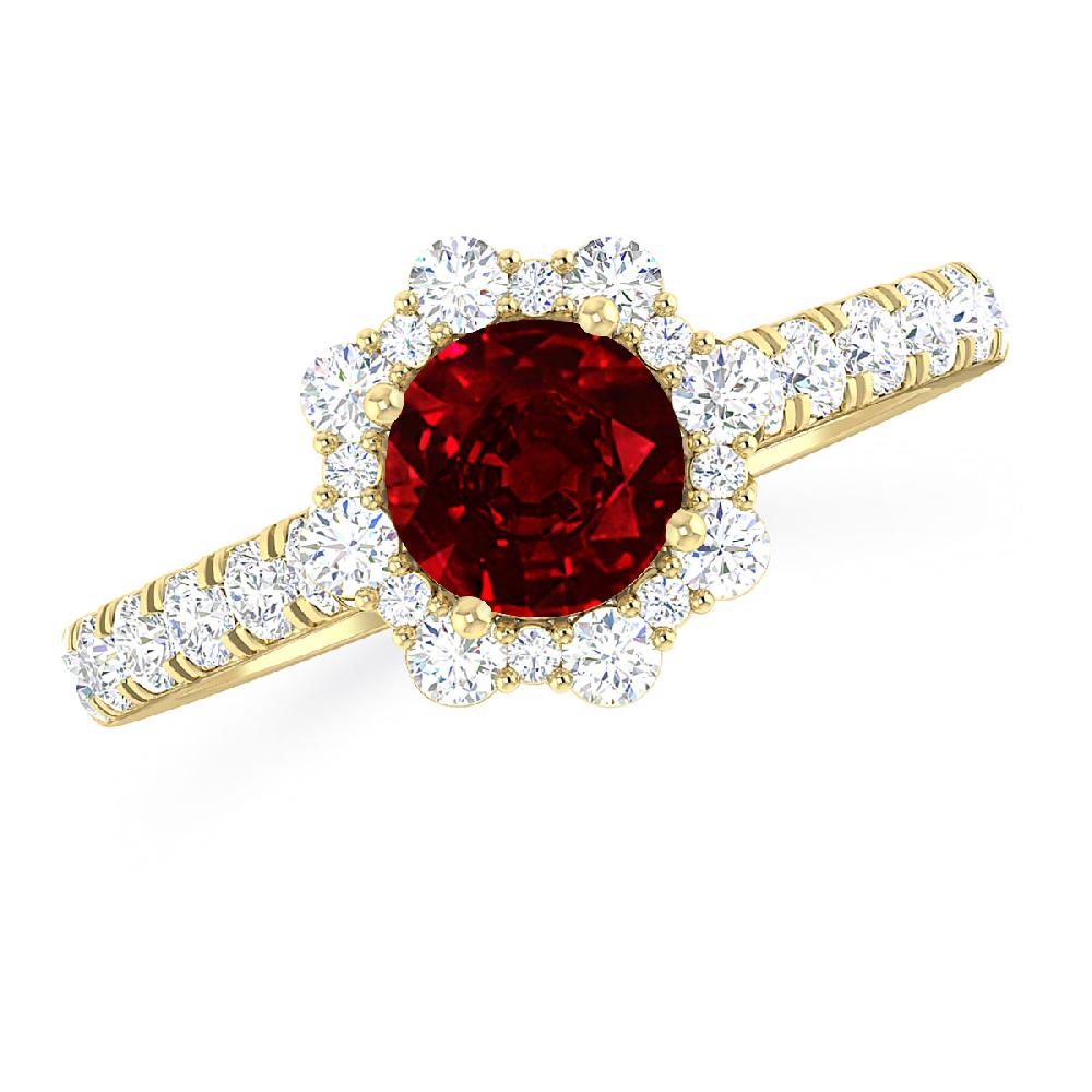 Yellow Gold - Ruby