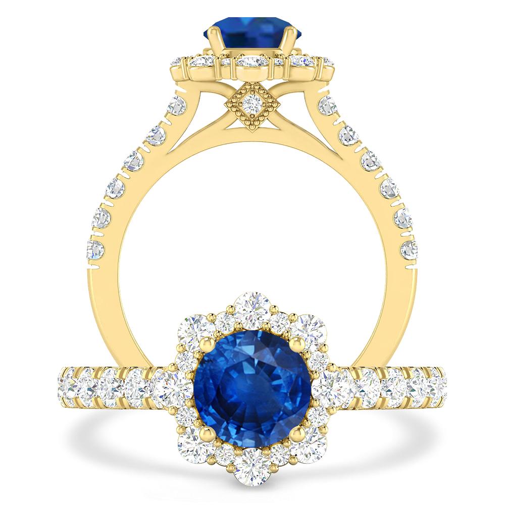 Yellow Gold - Sapphire