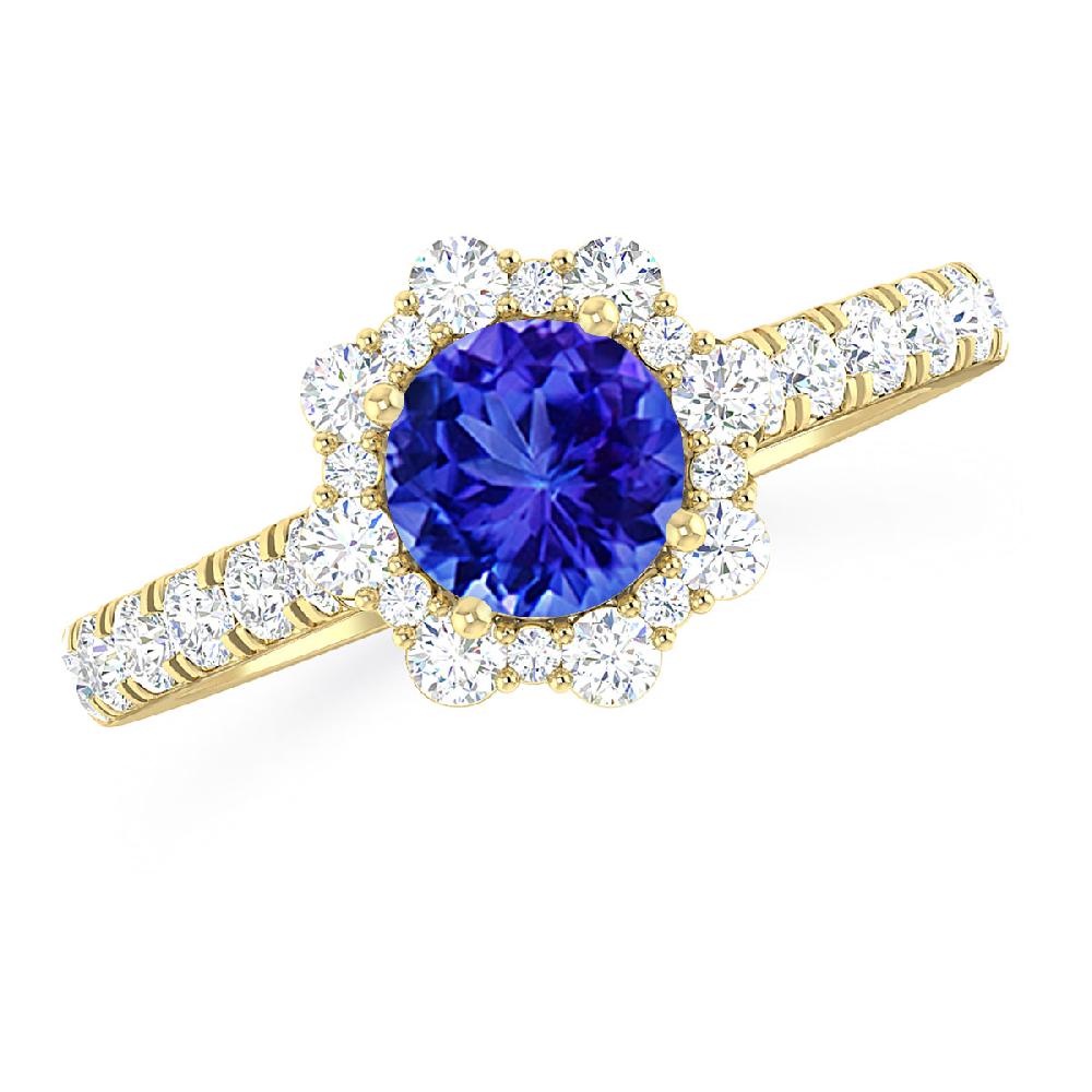 Yellow Gold - Tanzanite