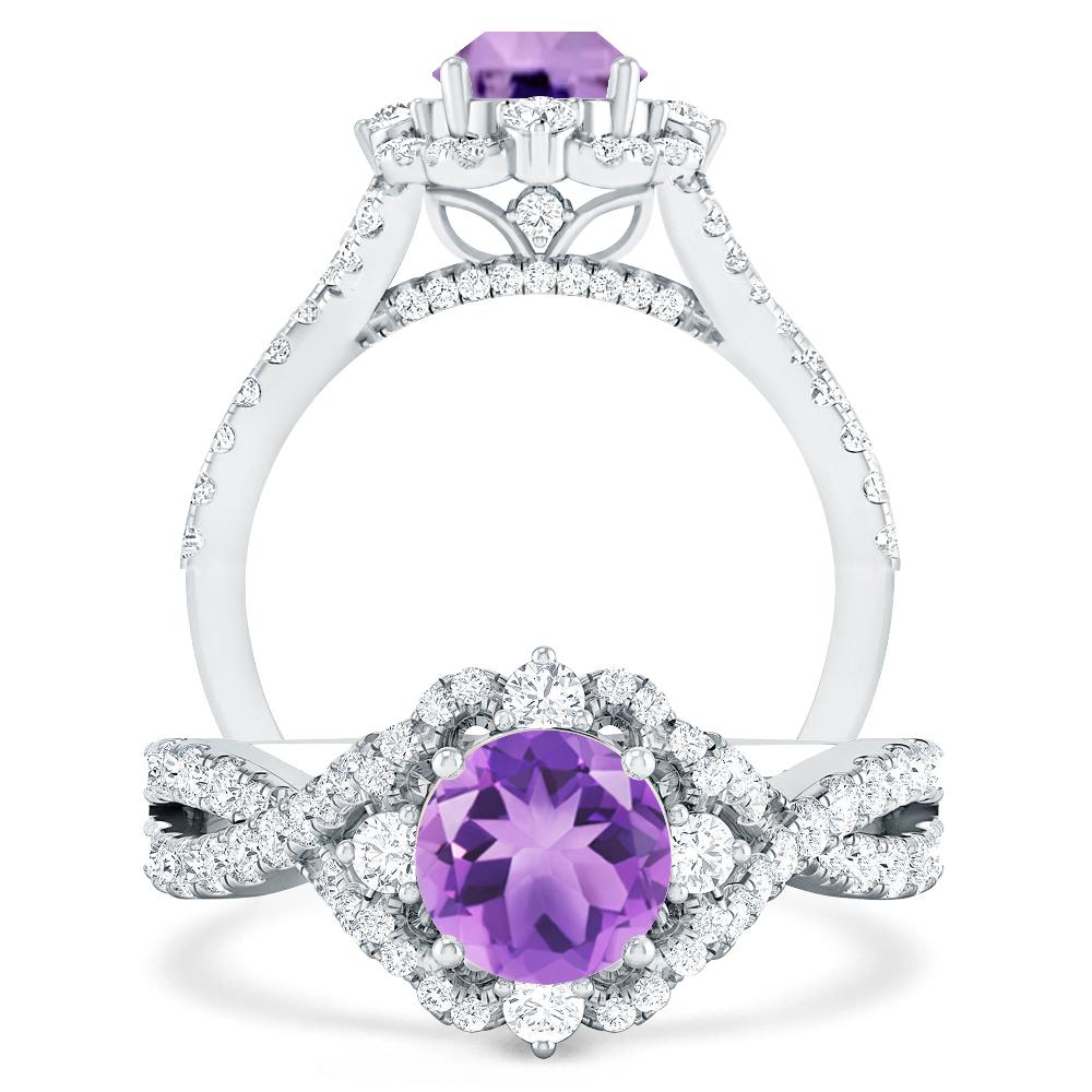 White Gold - Amethyst