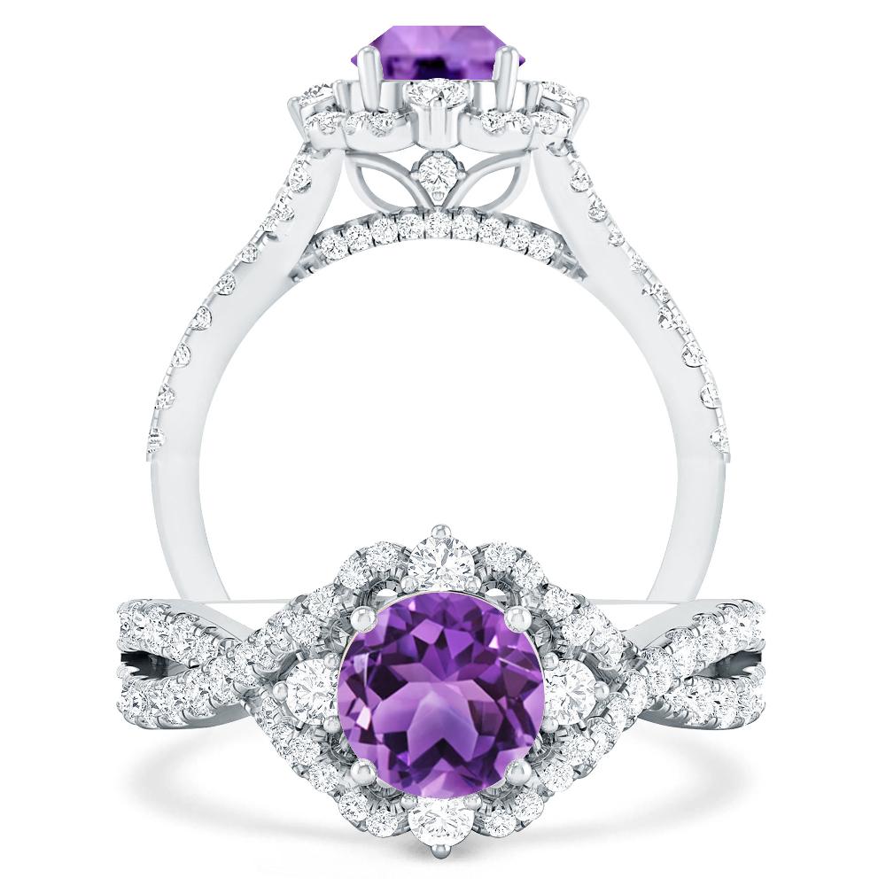 White Gold - Amethyst