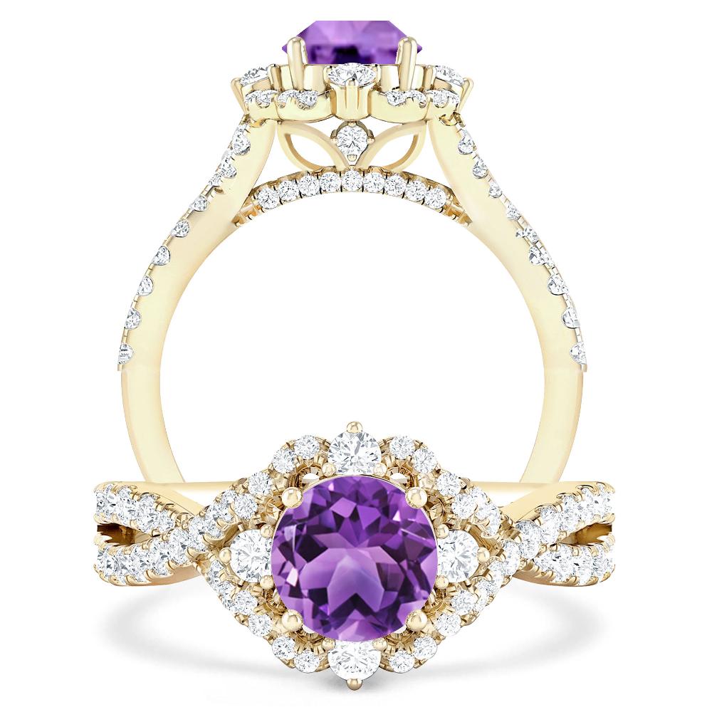 Yellow Gold - Amethyst