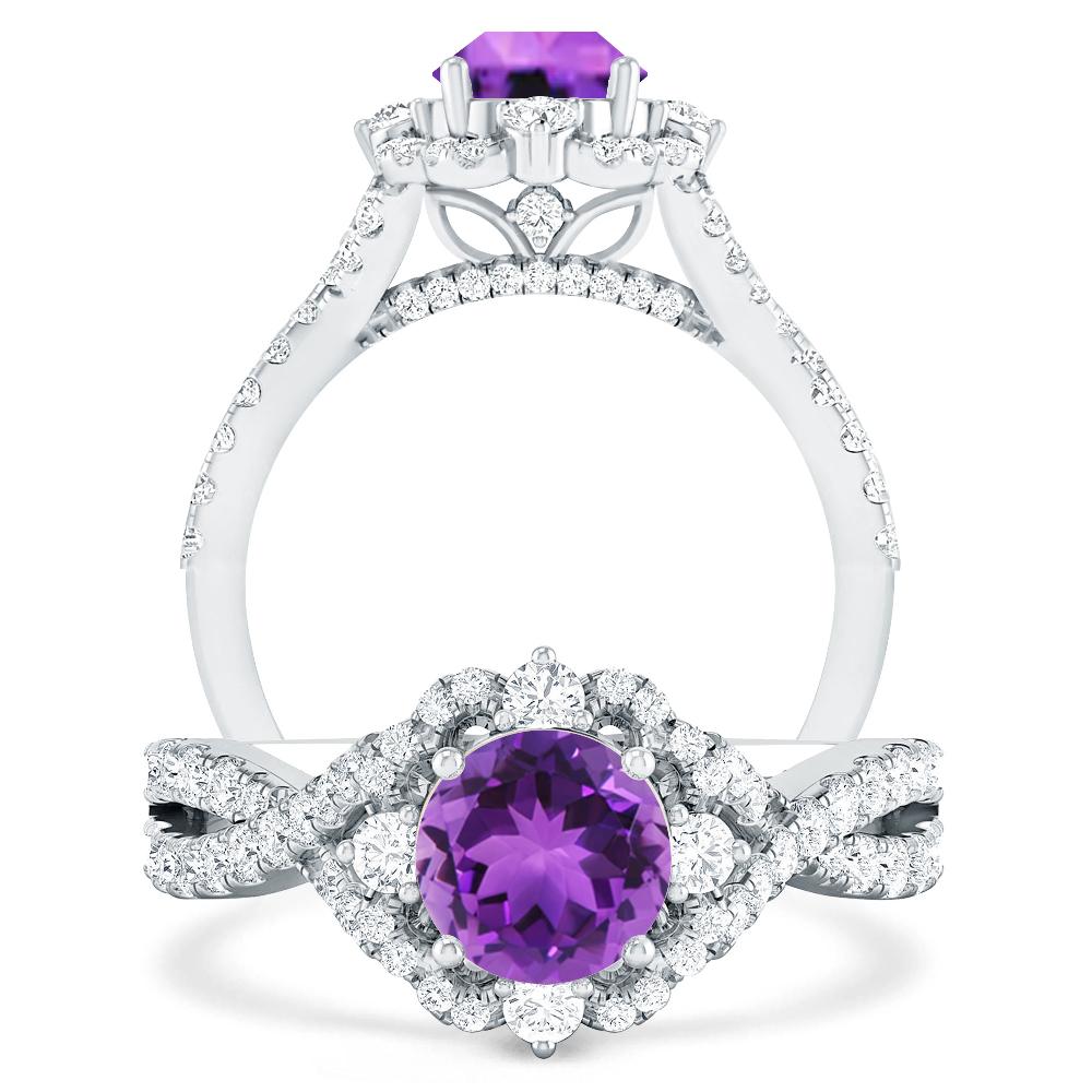 White Gold - Amethyst