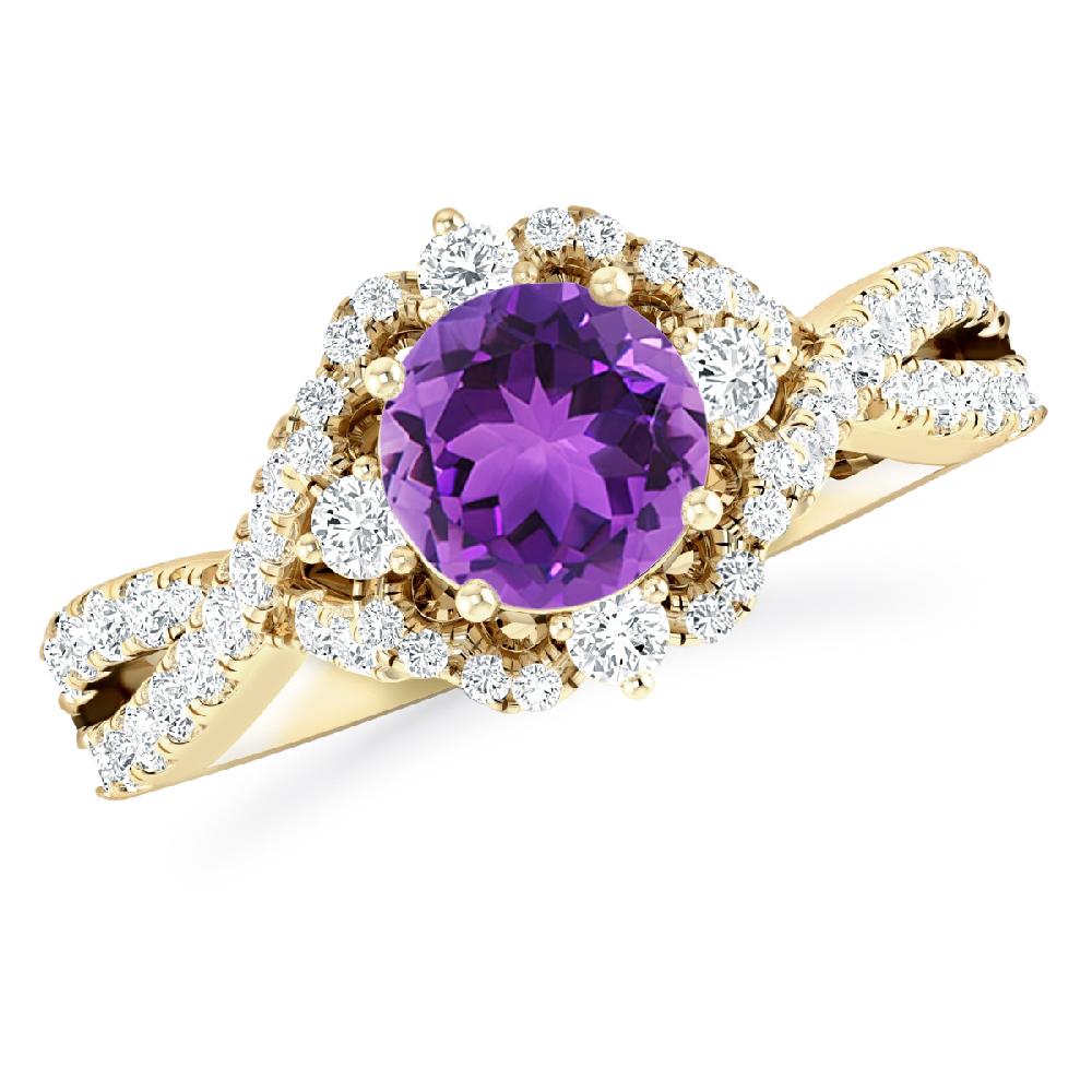 Yellow Gold - Amethyst