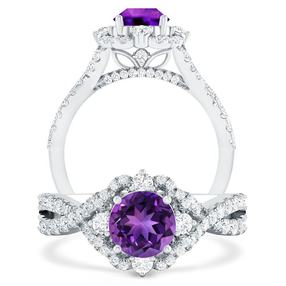 White Gold - Amethyst