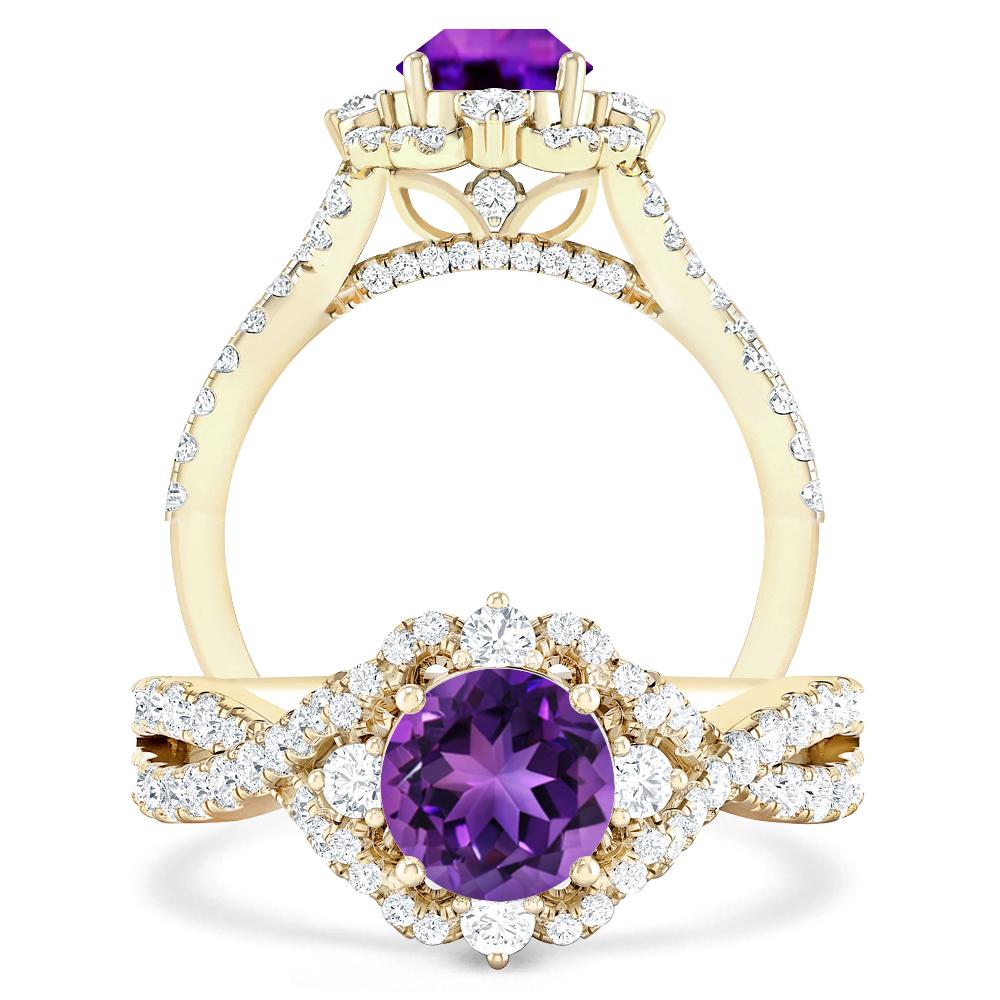 Yellow Gold - Amethyst